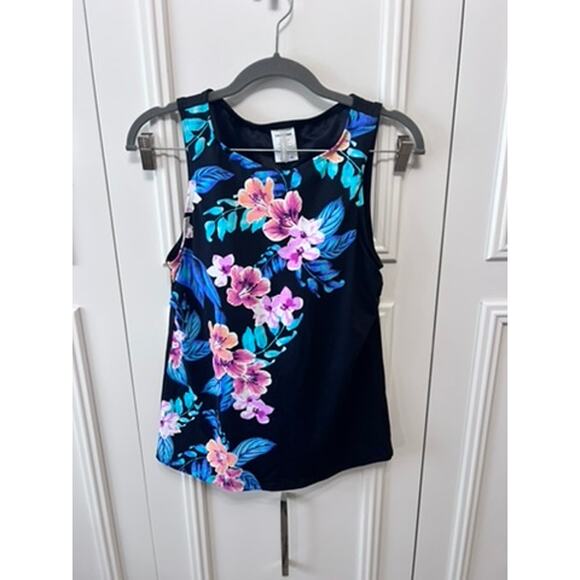 Lands' End Women's Floral‎ Tankini Swim Top Size 8 Multicolor - Picture 1 of 4